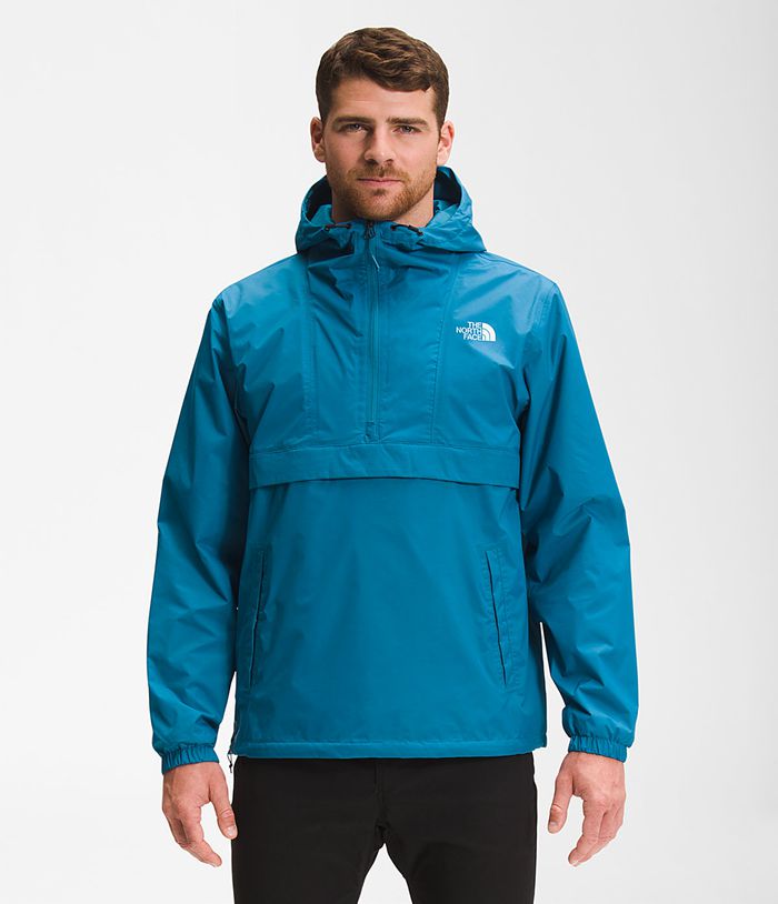 The North Face Rain Jacket Antora Anorak Blue - Mens - Thailand TCGUI-1956